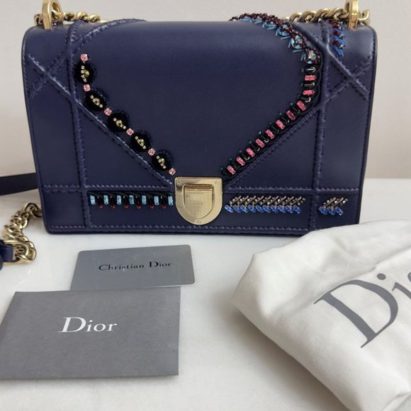 Designer Christian Dior Blue Diorama Bag In Excellent - Picture 6 of 15